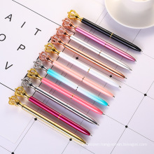 Hot Selling Beautiful Promotional Luxury Ball Pen Cute Metal Royal Crown Ballpoint Pen With Custom Logo